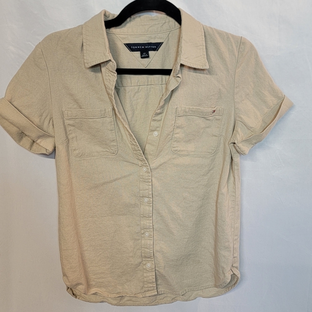 Tommy Hilfiger Short Sleeve Linen Button Down